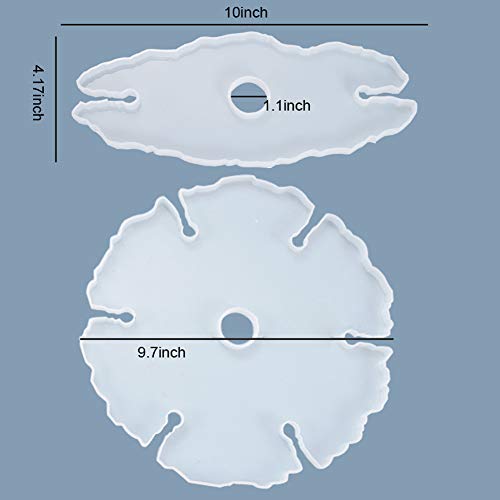 HURIANIC Silicone Resin Molds for Wine Glasses Holders Casting, Epoxy Moulds for Making Irregular Wine Rack on Bottle and Caddy, DIY Craft and Home Decoration - Image 2
