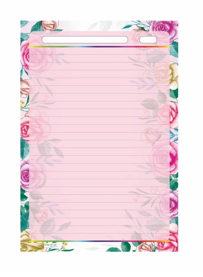 FIRST CLICK® A4 Designer Sheets for Project 140 GSM One Side Ruled Multipurpose Colored Art & Craft Sheets for Scrapbooking, Projects, School Art Work, Shikishi, Letter Writing Pack of 40, D/12 - Image 4