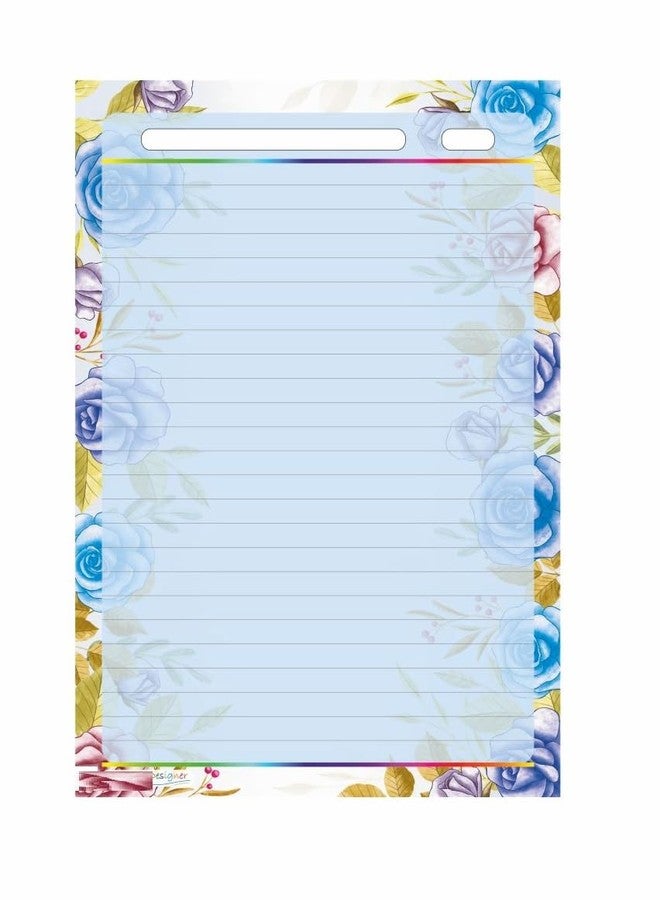 FIRST CLICK® A4 Designer Sheets for Project 140 GSM One Side Ruled Multipurpose Colored Art & Craft Sheets for Scrapbooking, Projects, School Art Work, Shikishi, Letter Writing Pack of 40, D/12 - Image 5
