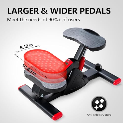EMNDR Hydraulic Mini Stepper 2.0 for Exercise - 150kg/330 lbs Load Capacity | Compact Stair Stepper Machine with LCD Display & Resistance Bands | Cardio, Weight Loss & Home Workout (Stepper 2.0) - Image 5