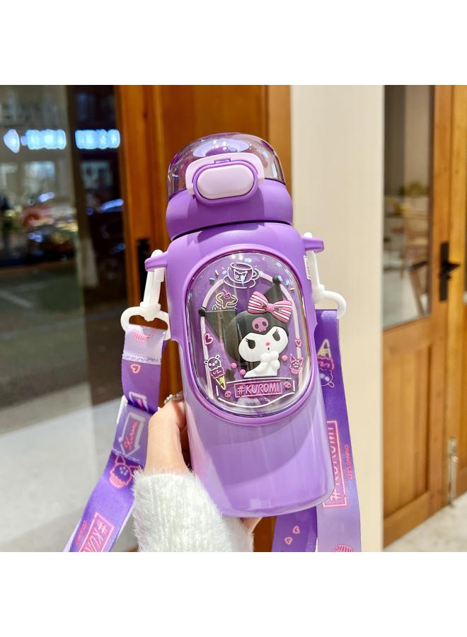 Sanrio Coolomi Children's Thermos Cup Primary School Student Water Cup School Special Girl Straw Kettle New 