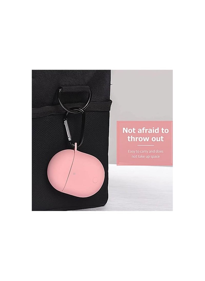 Generic - Soft silicone earphone protective shell cover with hook headset accessories for xiaomi mi buds 3 pro/redmi airdots 3 pro (pink) - Image 1