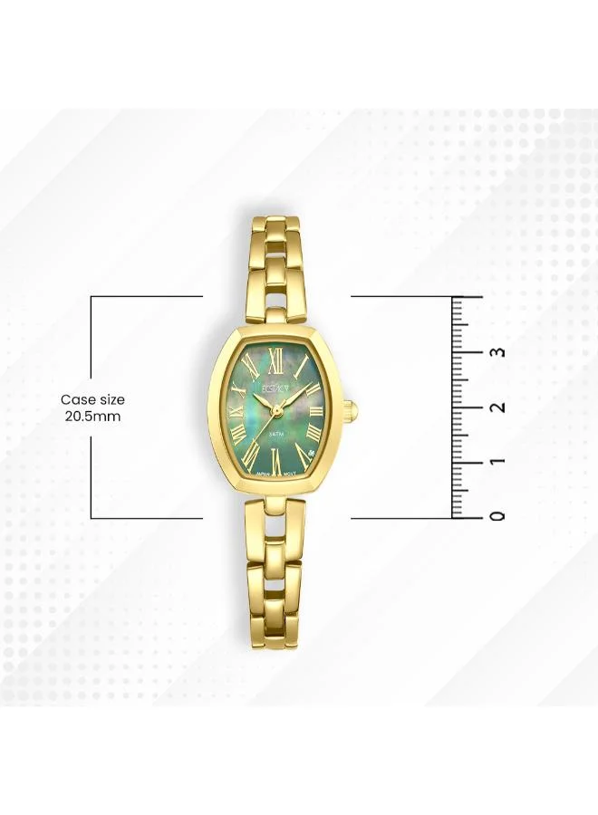 ECSTACY Green Women's 304 solid stainless steel Analog Watch E25512-GBGG - 20.5 mm for Women | Best Price UAE