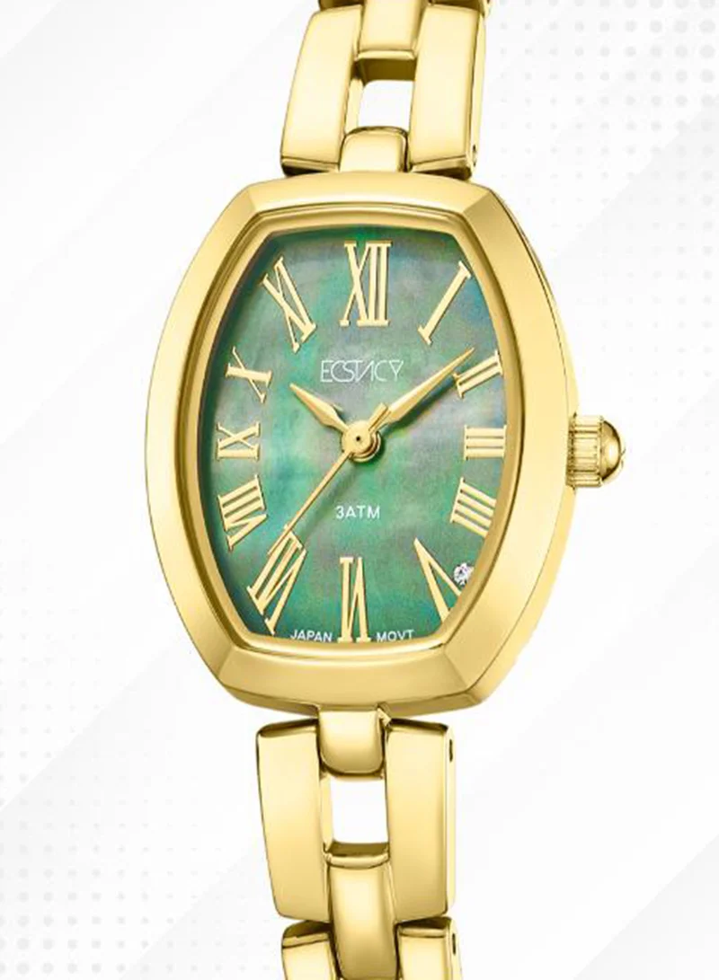 Ecstacy Green Women's 304 solid stainless steel Analog Watch E25512-GBGG - 20.5 mm for Women | Best Price UAE