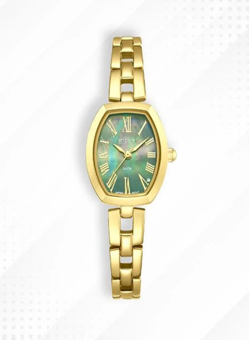 Ecstacy Green Women's 304 solid stainless steel Analog Watch E25512-GBGG - 20.5 mm for Women | Best Price UAE