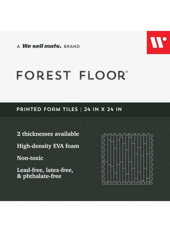We Sell Mats Forest Floor Thick Printed Foam Tiles, Premium Wood Grain Interlocking Foam Floor Anti-Fatigue Flooring, 3/8" Thick, 48 Square Feet (12 Tiles), Mahogany - Image 2
