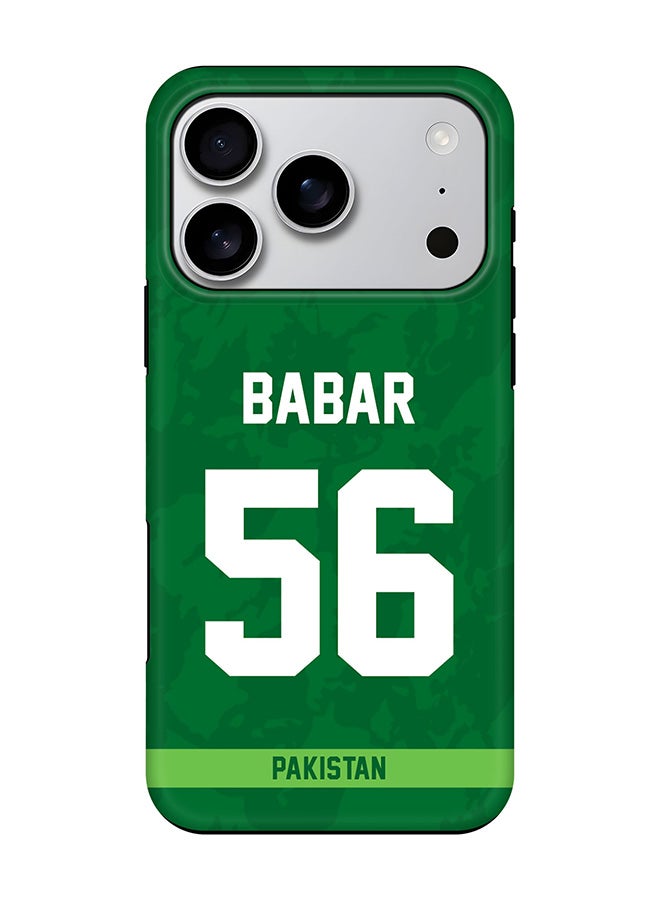 Tough Pro Magnetic Case for iPhone 17 Pro, Dual Layer hybrid PC + TPU Mobile Cover Matte - Pakistan Babar Azam, Jersey No 56