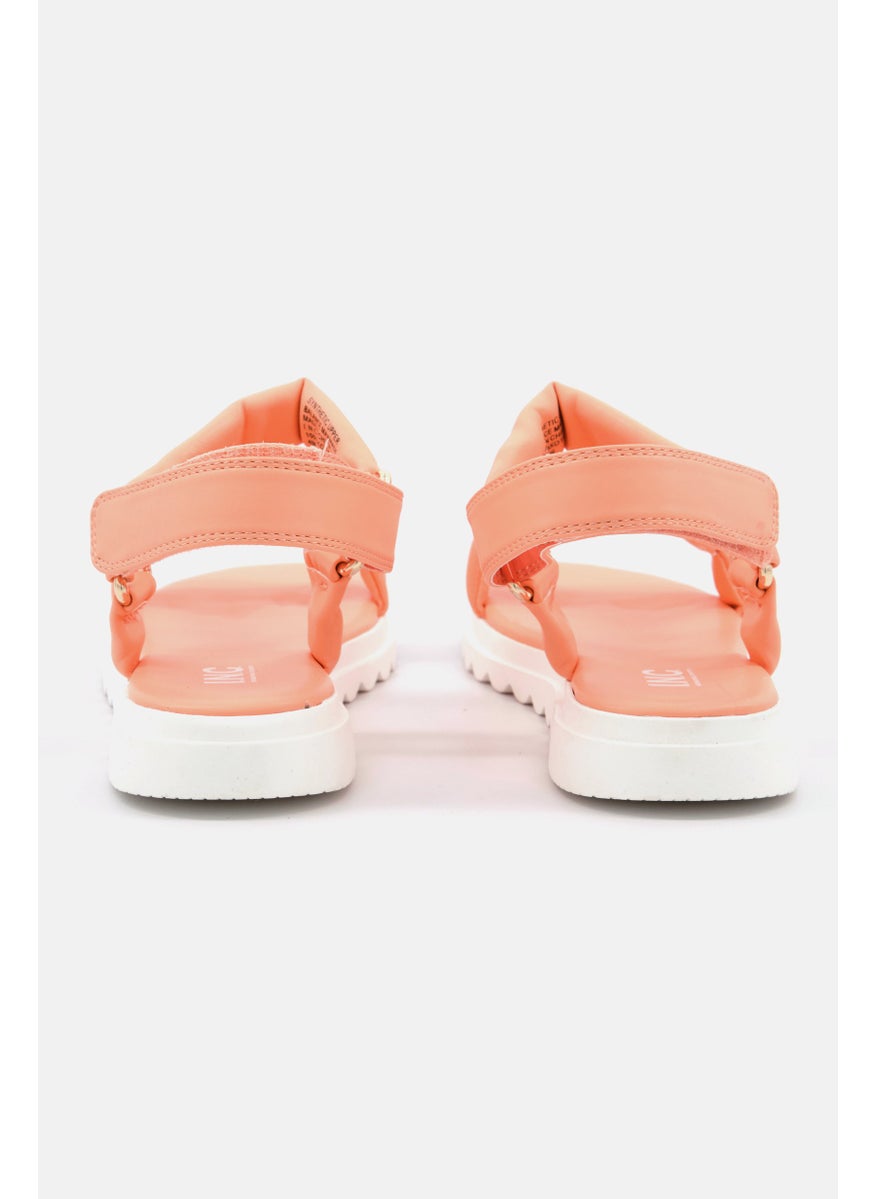 INC - Kids Girl Dakota Velcro Sandal, Orange - Image 1