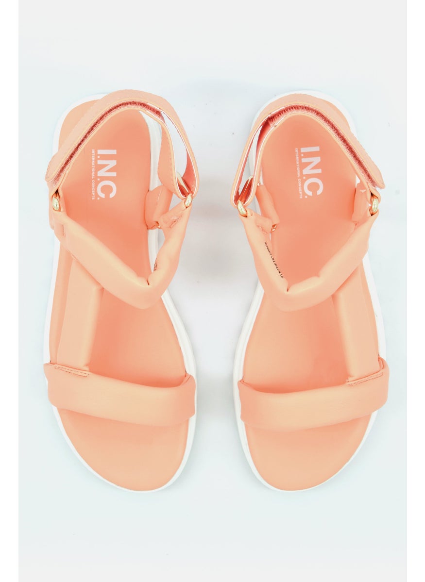 INC - Kids Girl Dakota Velcro Sandal, Orange - Image 1