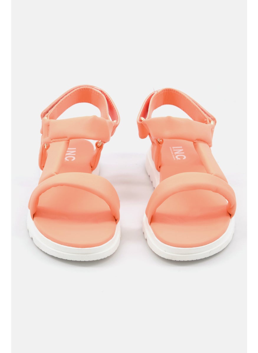 INC - Kids Girl Dakota Velcro Sandal, Orange - Image 1