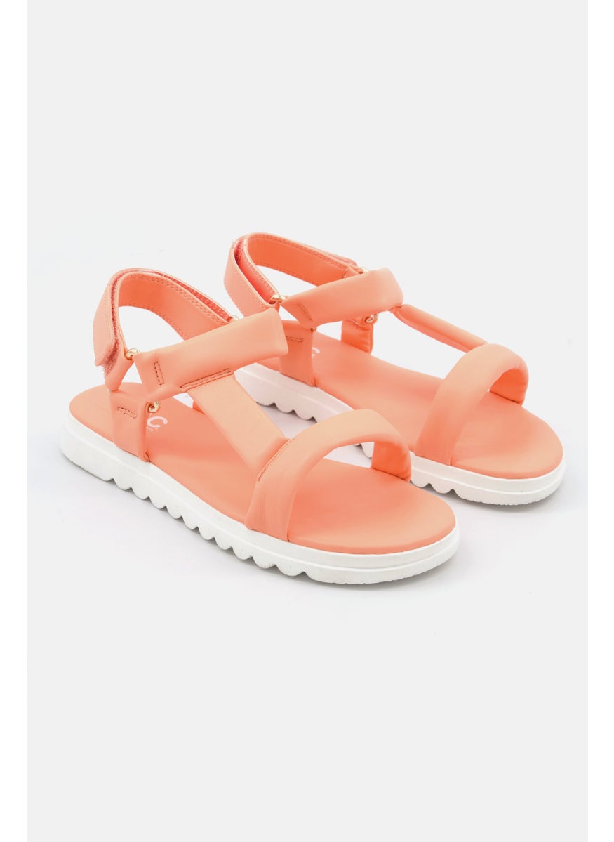 INC - Kids Girl Dakota Velcro Sandal, Orange - Image 1