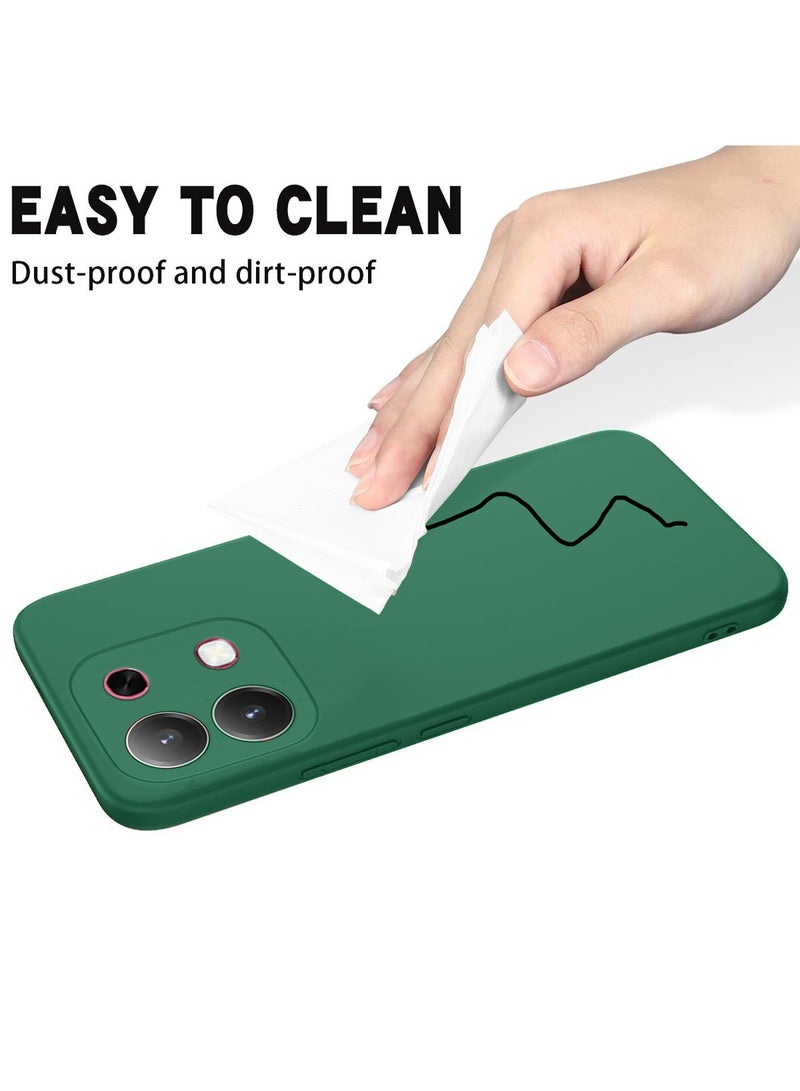 دبليو تيك غطاء حماية من السيليكون السائل الناعم لهاتف Oppo A6 Pro 5G 2025 (MCRPSN) - أخضر داكن - Image 2