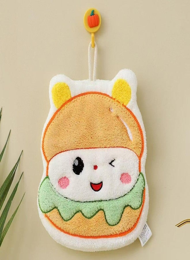 WeCoola Decorative Hand Towels with Hanging Loop with Cute Food Designs, 4-Pack, 100% Cotton, Soft and Highly Absorbent - Image 4