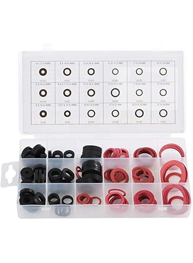 Plumbing Gaskets, 141pcs High Density Rubber Tap Sealing Washers Assortment Set, Rubber Sealing Assortment Plumbing Gasket Set for Sealing Taps, Valves, and More  - Image 1