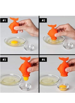 Y&D Egg Separator Silicone Yolk and White Yolkfish Lips Swallow Release Kitchen Tool Gadget Cooking/Baking Extractor Food Grade Divider  - Image 4