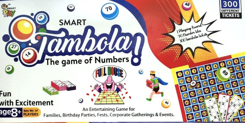 Braintastic لعبة تامبولا المحمولة مع 300 تذكرة مختلفة لجميع الفئات العمرية (حجم صغير) - Image 1