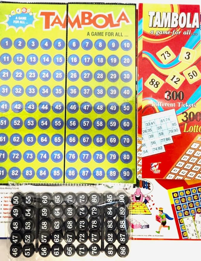 Braintastic لعبة تامبولا المحمولة مع 300 تذكرة مختلفة لجميع الفئات العمرية (حجم صغير) - Image 4