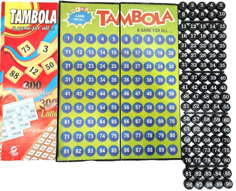 Braintastic لعبة تامبولا المحمولة مع 300 تذكرة مختلفة لجميع الفئات العمرية (حجم صغير) - Image 2