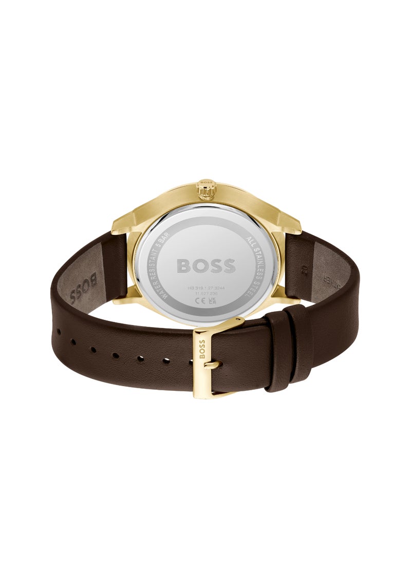 Watch Round Analog Men'S Black Case Watch - 1514214