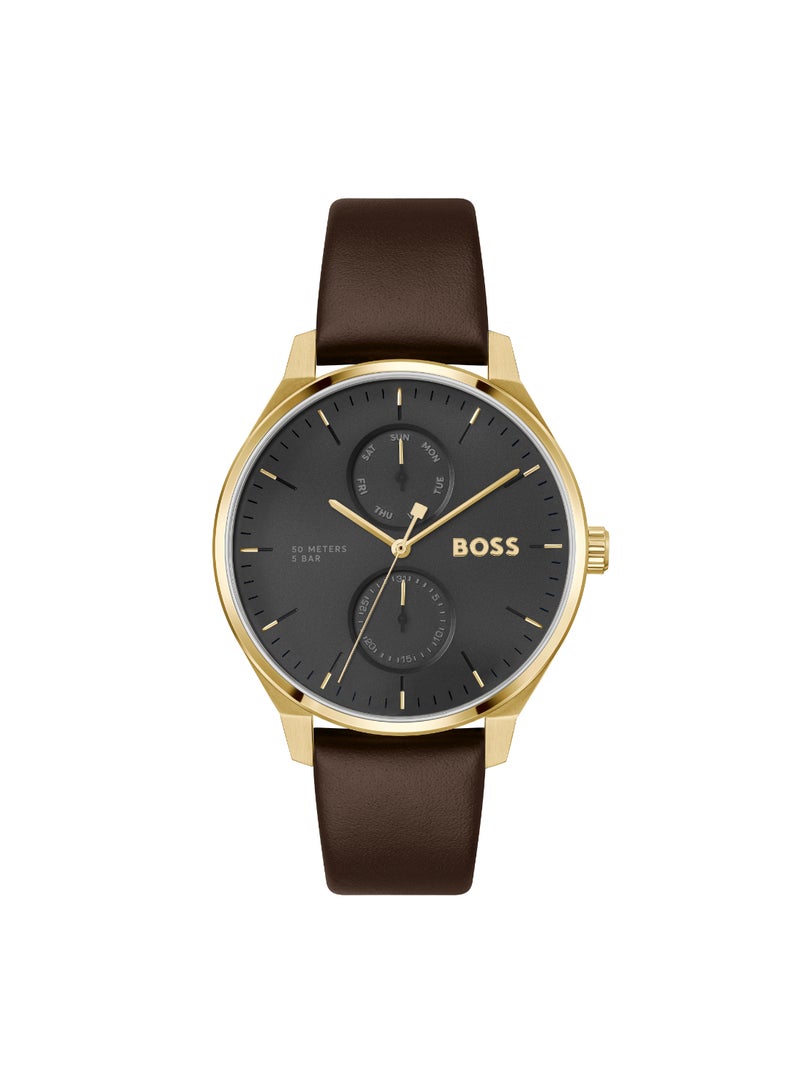 Watch Round Analog Men'S Black Case Watch - 1514214