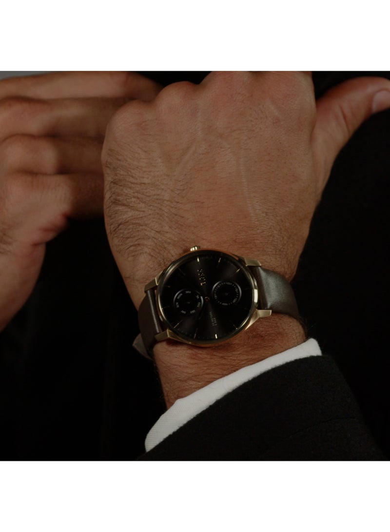 Watch Round Analog Men'S Black Case Watch - 1514214