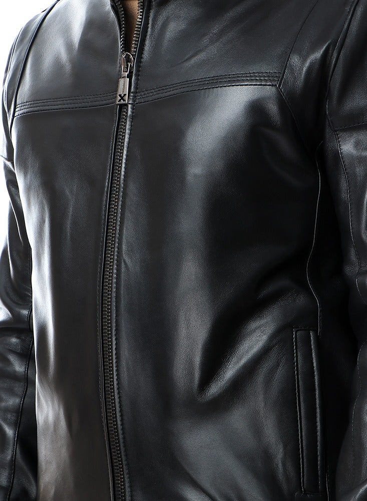 Genuine Leather Fashion Winter Jacket - Image 5