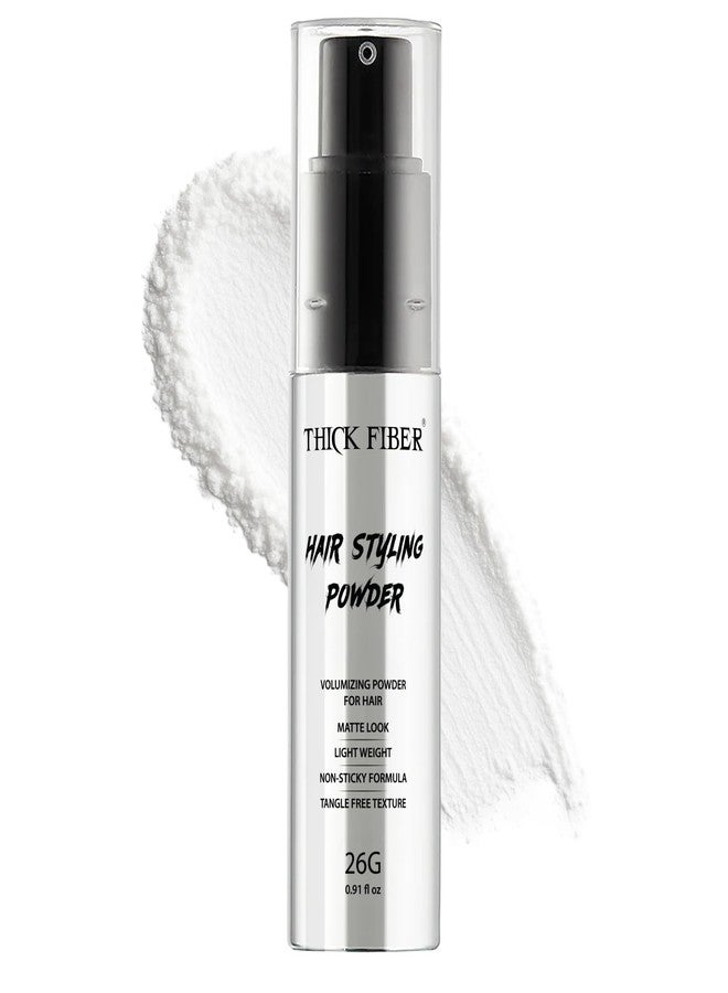 Thick Fiber Hair Styling Powder – Tangle-Free, Non-Sticky, No White Residue – Infused Clay-Based Powder for Volumizing & Texturizing – Matte Finish for Women and Men – Medium Hold – 26g - Image 1