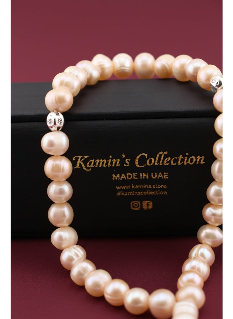Kamins Collection Pink Pearl Tasbih/ Olive Tassel - Image 3