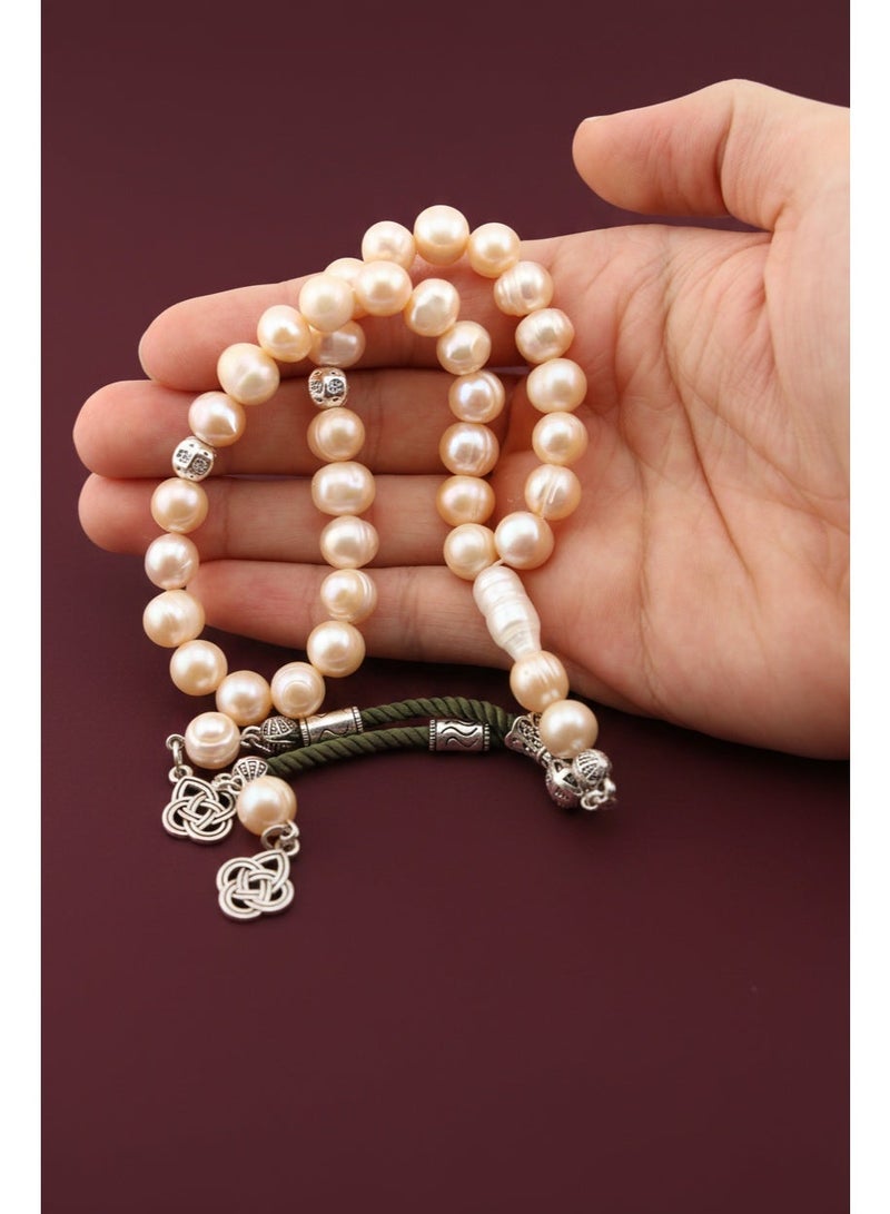 Kamins Collection Pink Pearl Tasbih/ Olive Tassel - Image 5