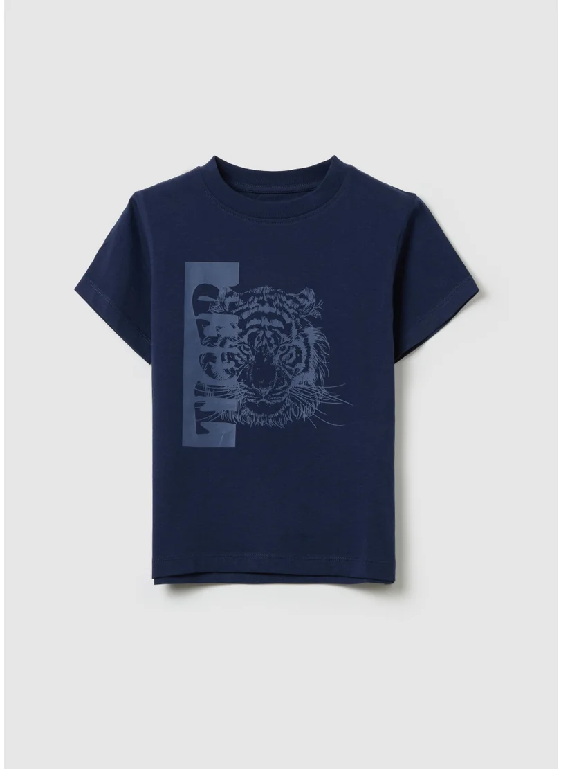 Ovs Cotton T-Shirt With Print