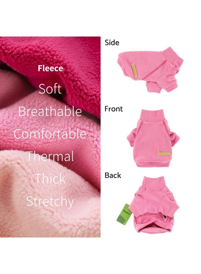 Fitwarm 3 Pack Classic Fleece Sweatshirt for Small Dogs and Cats, Pullover Jumper in Pink, Rose and Baby Pink - Image 4