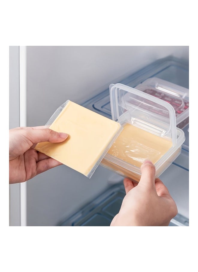 Generic Mini Cheese Storage Containers, Food Container for Fridge Sliced Storage with Lids Refrigerator Fruit Vegetable Keep Fresh, 4 Pcs  - Image 2