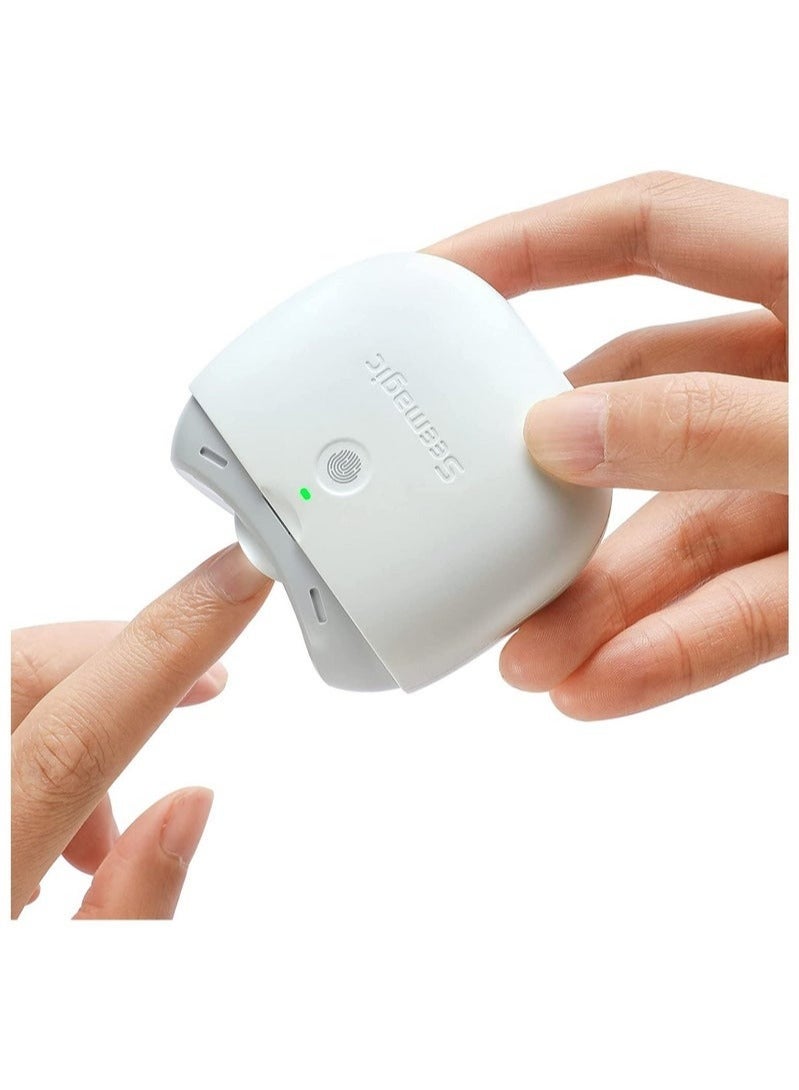Seemagic Electric Automatic Nail Clipper with Light 2 Speeds Fingernail Cutter and File 2 in 1 Design Nail Scraps Storage USB Rechargeable Safety Fingernail Trimmer for Baby Kids Seniors - Image 1