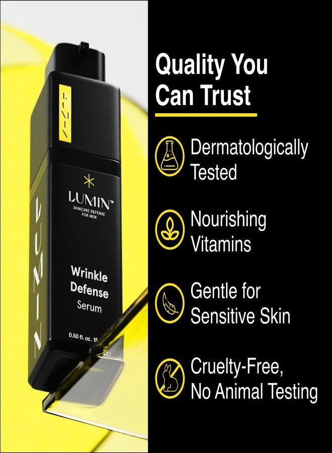 لومين سيروم لومين المضاد للتجاعيد للرجال - سيروم للوجه بفيتامين سي وحمض الهيالورونيك، عناية خفيفة الوزن ومرطبة للبشرة للحصول على بشرة أكثر نعومة ومظهر أكثر تجانسًا، 15 مل - Image 2