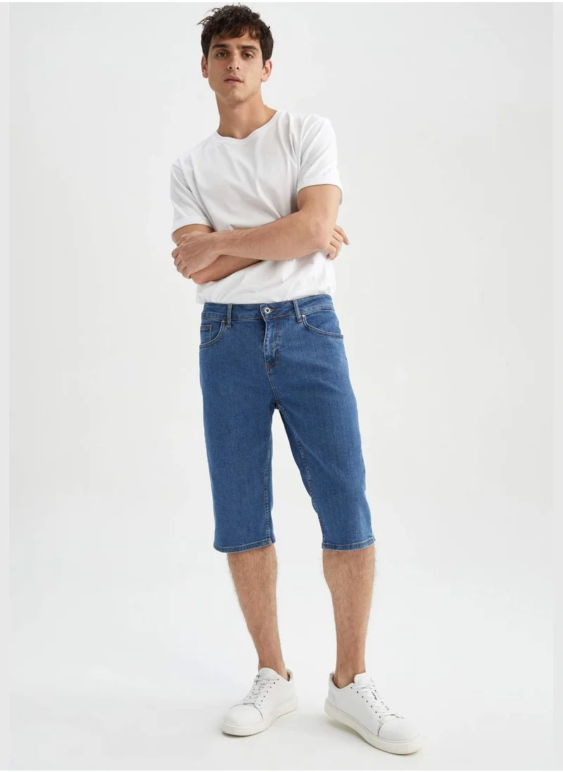 DeFacto Man Regular Fit Denim Bermuda