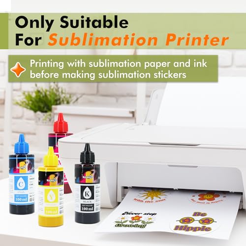 KOALA PAPER Koala Sublimation Sticker Paper 100% Transparent Waterproof Vinyl 8.5x11 inch 25 Sheets, Quick Dry Vivid Colors Holds Ink Well - Image 2