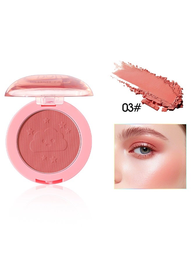 BOB Long-lasting Colorful Blush for Natural Nude Makeup Soft Fog Matte Powder-Free Blush Palette #03 - Image 2