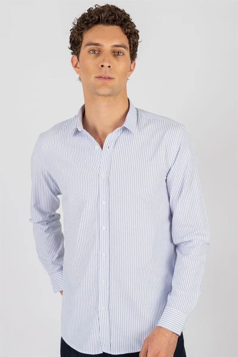 تودورس Modern Slim Fit Narrow Cut Dobby Men's Shirt