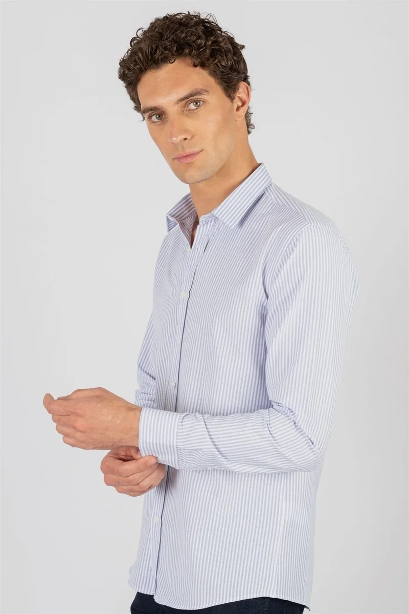 تودورس Modern Slim Fit Narrow Cut Dobby Men's Shirt