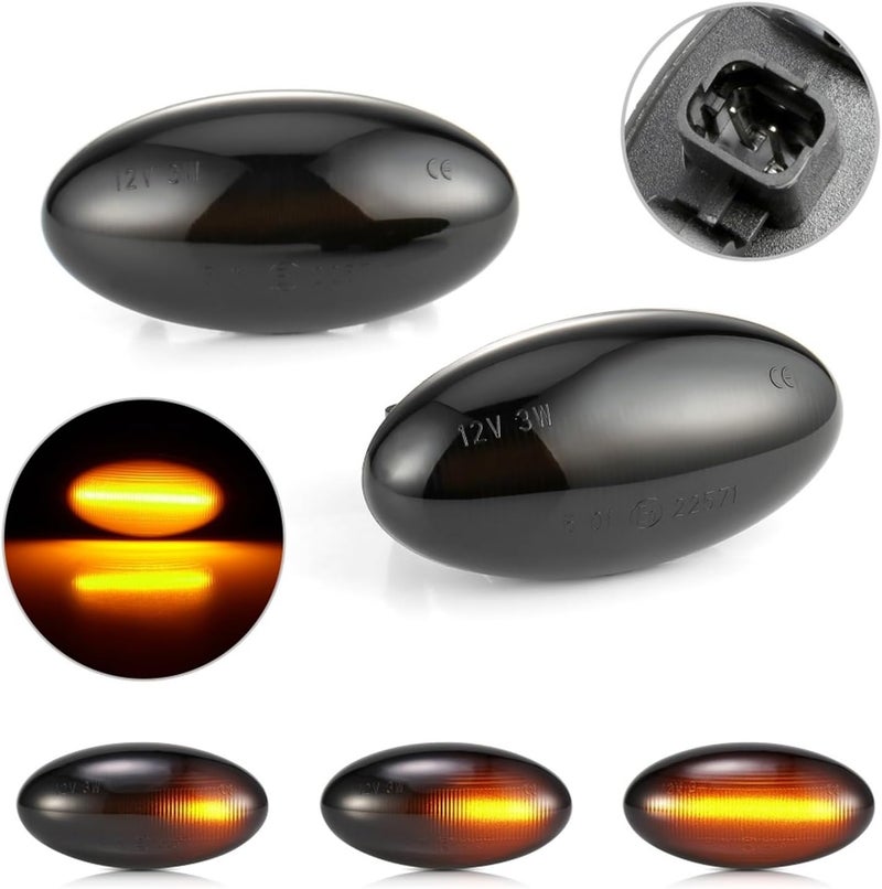 QASULER Dynamic Turn Signal Side Marker Light - Image 4