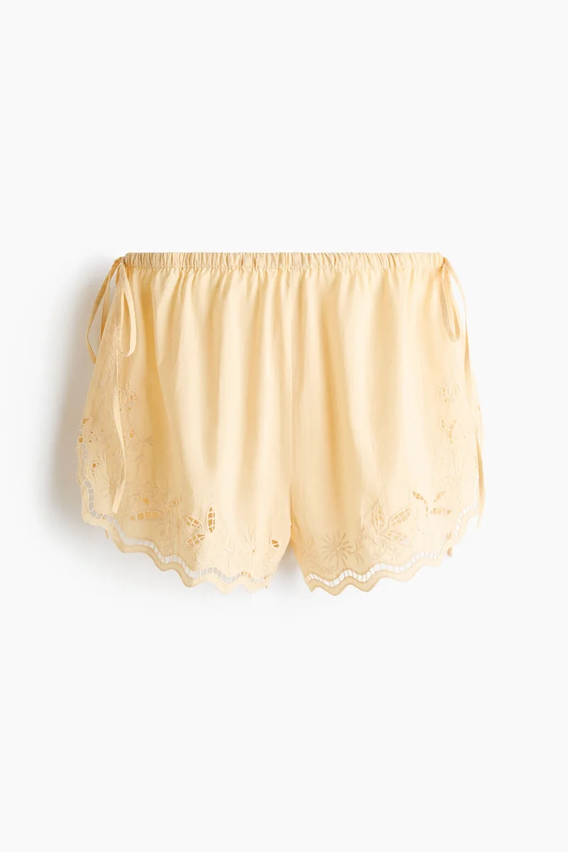 H&M Broderie anglaise cotton beach shorts