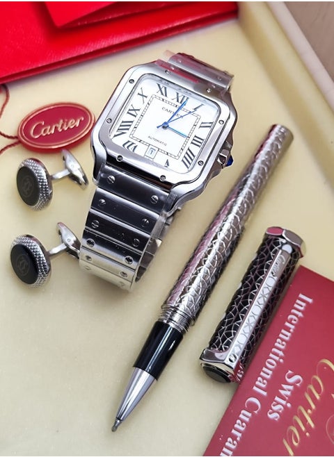 New men's set, latest version, consisting of. hour  And your pen and cuff are distinguished and elegant