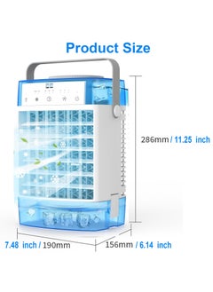 Generic Cooling Fan, Portable Air Conditioner, Portable AC Unit with Remote Control, 1600ml Dual Tank Evaporative Air Cooler, 7 Color Lights Personal Mini Air Conditioner Portable for Room Office Camping  - Image 2
