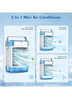 Generic Cooling Fan, Portable Air Conditioner, Portable AC Unit with Remote Control, 1600ml Dual Tank Evaporative Air Cooler, 7 Color Lights Personal Mini Air Conditioner Portable for Room Office Camping  - Image 4