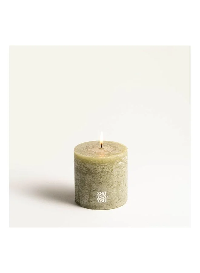 Zsa Zsa Zsu Deurne Green Paraffin Candle 9x9x9 cm.