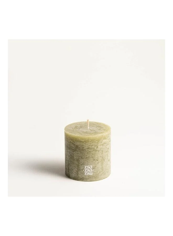 Zsa Zsa Zsu Deurne Green Paraffin Candle 9x9x9 cm.