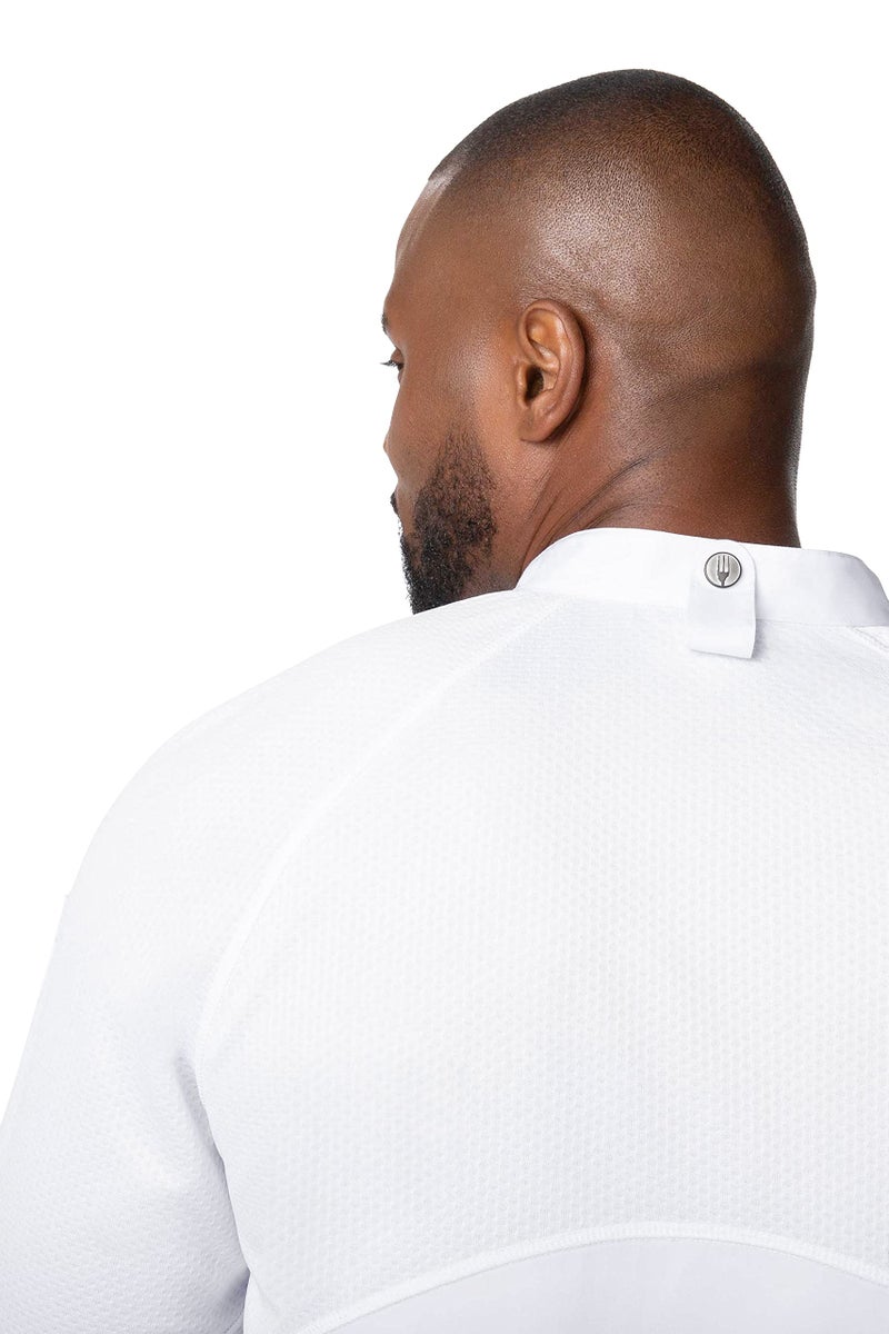 Chef Works Men's Nepal Chef Coat, White, Large - Image 4