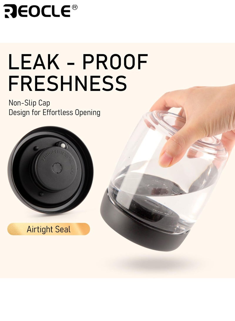 REOCLE 2pc High Quality Glass Vacuum Jar 900ml & 1200ml Airtight Containers for Coffee Beans Kitchen Storage Clear Durable Freshness Preserving Canisters - Image 5