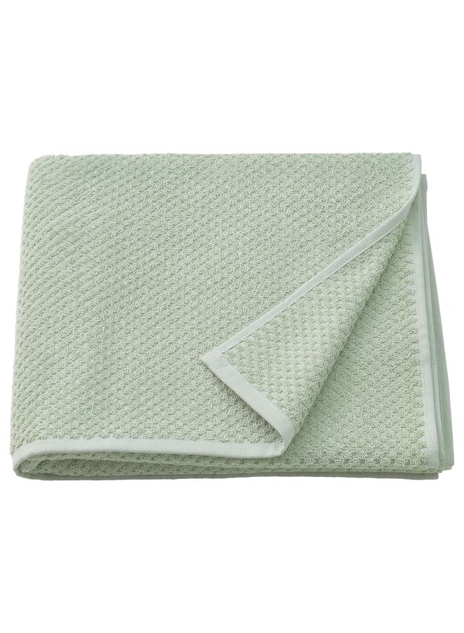 Bath towel, pale grey-green, 70x140 cm  - Image 1