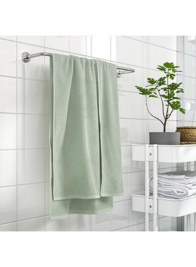 Bath towel, pale grey-green, 70x140 cm  - Image 3